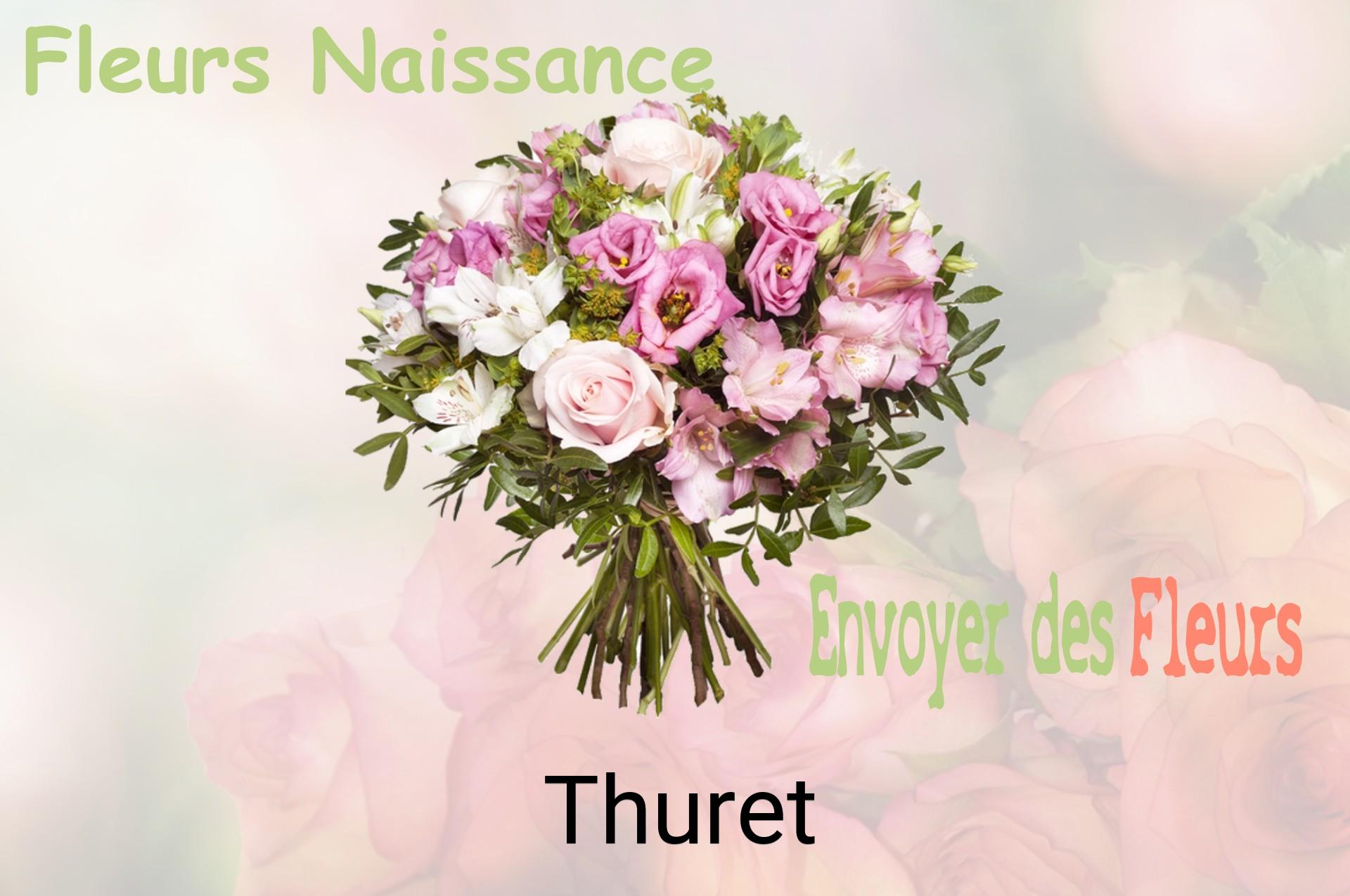 Bouquet de fleurs de naissance livré à Thuret